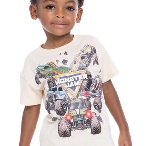 Monster Jam Cream Short Sleeve Tee for Kids 12 months